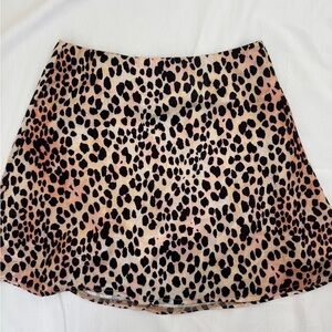 Princess Polly Pink Tan Black Leopard Mini Skirt